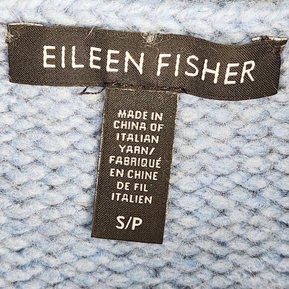 Eileen Fisher Womens Cashmere and Wool Blend Sweater Size S Blue - Picture 3 of 8
